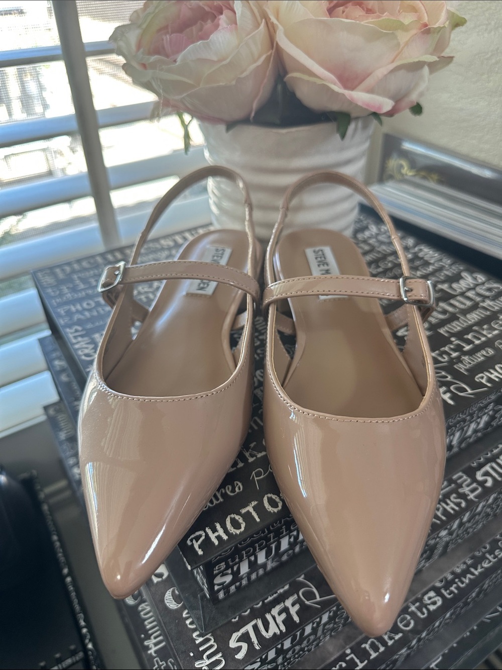 NWOT Steve Madden parent flat Mary Jane’s size 6 in color nude